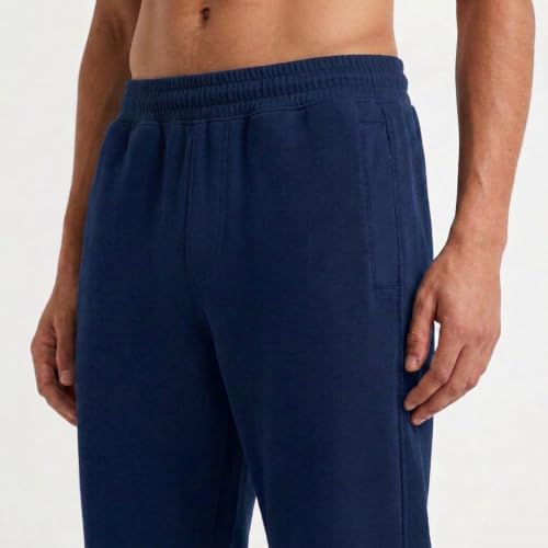 Image of MARK LOUIIS Men's Baggy Trackpants | Regular Fit Cotton Sweatpants with Drawstring Waist & Side Zipper Pockets | Oversized Casual Track Pants for Gym