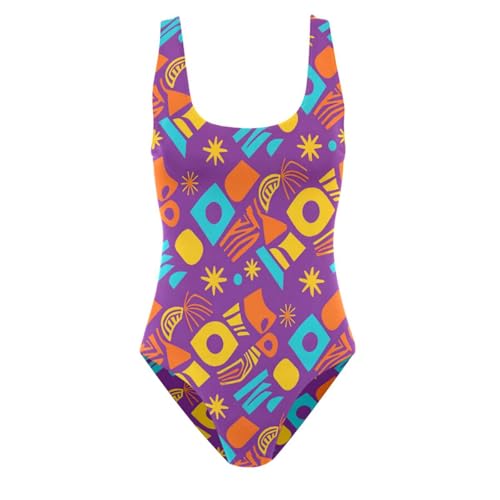 Trajes de baño para mujer con control de abdomen espalda en U y estampado bohemio 5