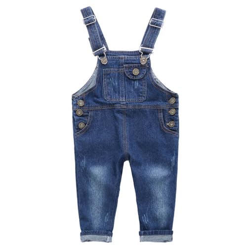 : ARAUS Niños Mono Vaquera Overoles Pantalones de Peto Jeans Pants para Niños, 6-7 Años (altura 130 cm);