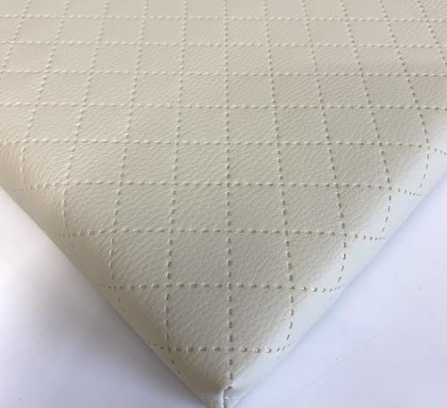 kissenfabrik-juwan Pflegeleichtes Sitzkissen Stuhlkissen Bankkissen 40x40cm Kunstlederbezug in Gastroqualität (beige Stepp-Optik)