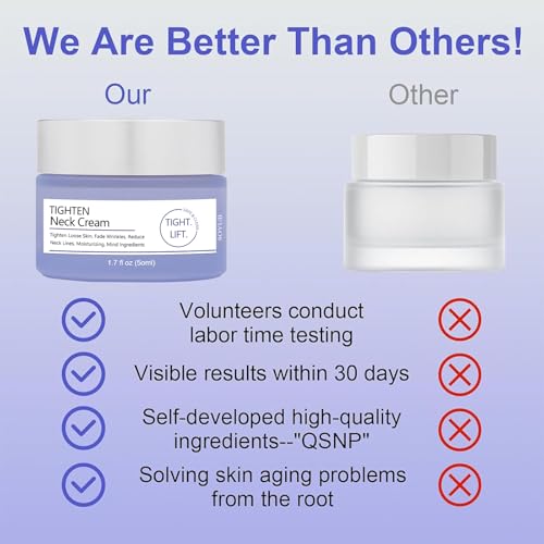 Neck Firming Cream, Anti Wrinkle Moisturizing Neck Cream, Smooth & Tight Skin, Help Reduce Fine Lines & Wrinkles(1.7 oz)