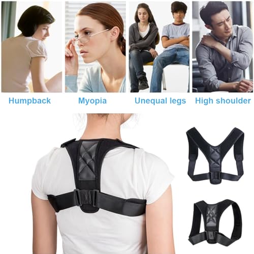 Posture Corrector for Men and Women, Comfortable Upper and Back Brace, Upper Back Support for Back Pain, Neck Posture Corrector Clavicle Aid Spine Align, for Back, Shoulder and Neck, Black - Image 6