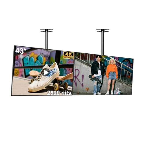 Image of 43inch Digital Signage Display, 4K UHD 2500nits High Brightness Advertising Display, Slim Fit Frameless Digital Kiosk, CMS /Plug & Play Auto Play, 7 /24 Timer Switch, Smart Split Screen, Android OS