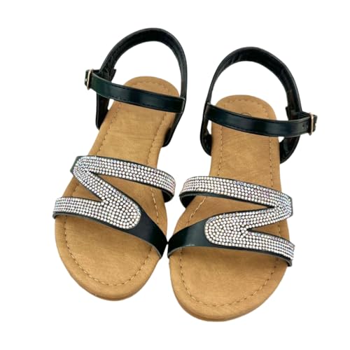 Girls Summer Glitter Rhinestone Princess Sandals Beach Shoes