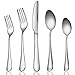Silverware Flatware Set with Dinner Knives, Forks and Spoons of Dessert & Dinner, Anti-rust Stainless Steel Cutlery Set Modern Kitchen Tableware Dinnerware by Umite Chef (48 PCS Flatware Set)