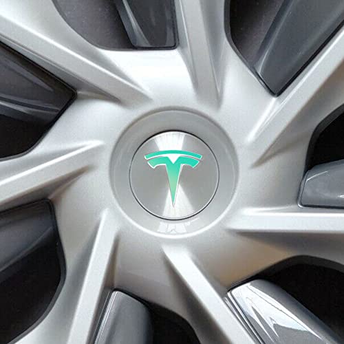 Image of IPG Compatible with Model Y Decal (8 Logo Set) Stickers Set Personalize Your Vehicle (Blue Coral)