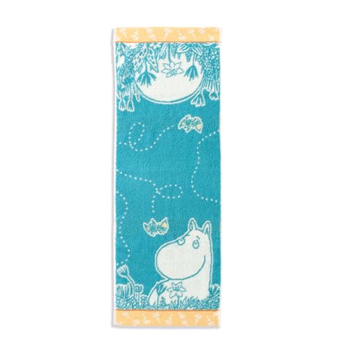 タオル美術館(Towel Museum) コンパクトタオル 日本製 綿100% 約25×70cm ムーミン 空想 ブルー 47-0222120