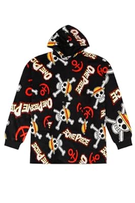 One Piece Sudadera con capucha de forro polar de lujo para hombre, totalmente forrada, color negro | Ya disponible en tu tienda friki favorita! En mundofriki.es!