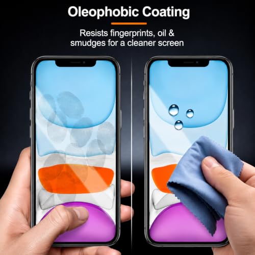 Image of Tempered glass for iPhone 11 /XR (6.1 Inch), 9H Hardness, HD Clear, Case Friendly, Bubble Free, Scratch Resistant, Fingerprint Resistant, Screen Protector Full HD Quality, Edge to Edge Coverage, Easy Installation (iPhone 11 /XR), Pack of 1