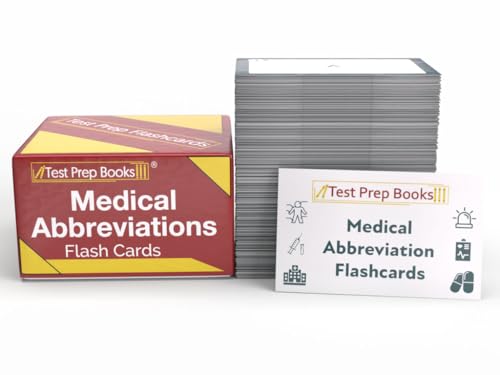 Cartes flash d'abréviation médicale en grand format polychrome pour la mémoire visuelle