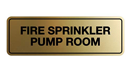 Panneau de chambre standard avec pompe d'arrosage grand format signalétique dorée