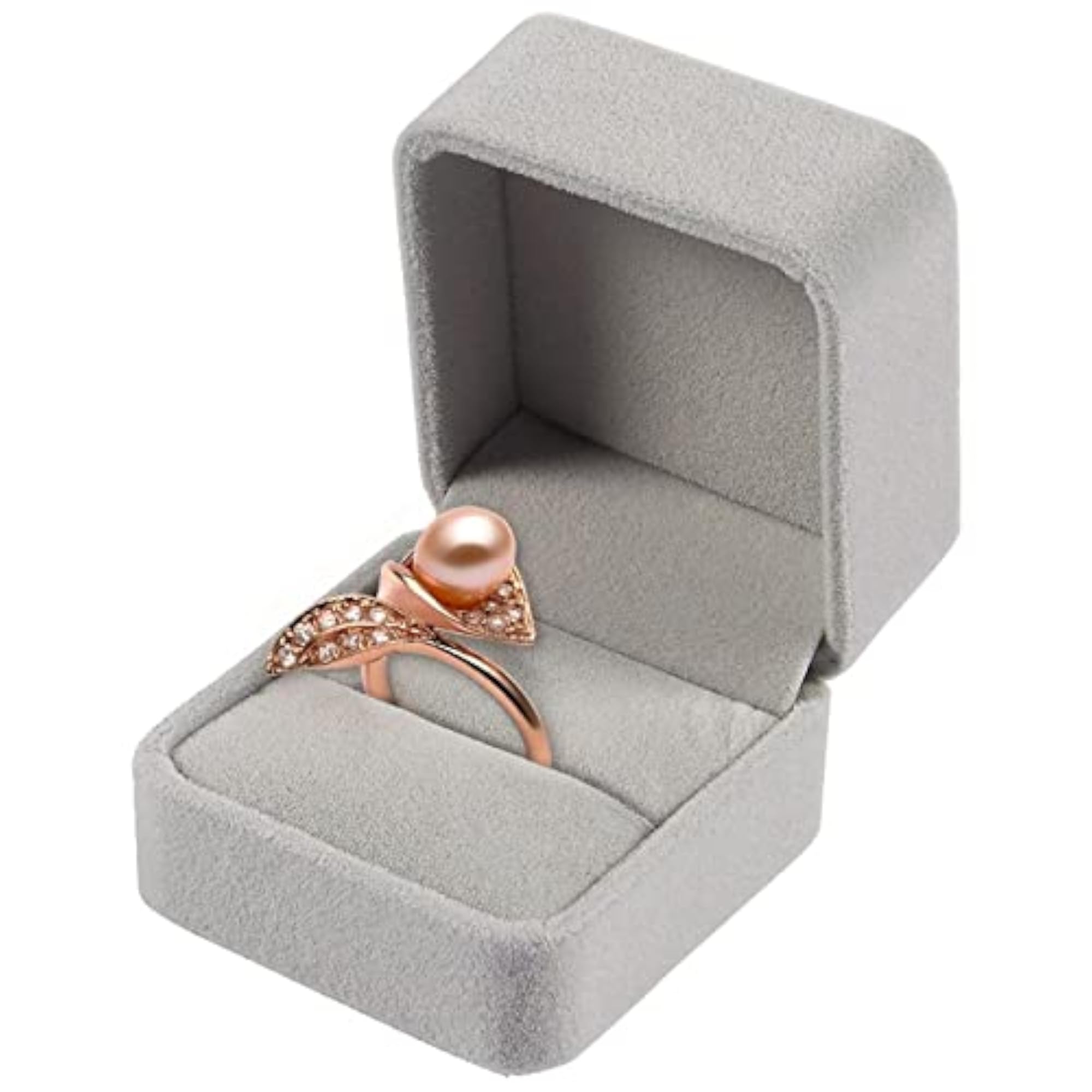 Velvet Jewelry Box Rounded Flannel Ring Box