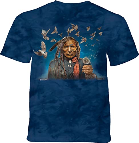 Image of The Mountain Peacemaker Adult T-Shirt, Blue, Small, Blue, S