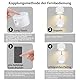 Wandleuchte Innen, Wandlampe mit Fernbedienung Dimmbar mit Akku mit USB-Ladeanschluss, Led Wandleuchte Touch Control 3 Helligkeitsstufen 3 Farbmodi 360° drehbare für Wohnzimmer Schlafzimmer Weiß
