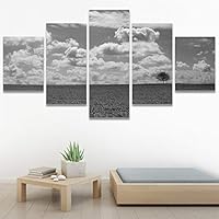 SIGNWIN 5 Panel Canvas Wall Art Duotone Forest for Home Decorations Ready to Hang - 60