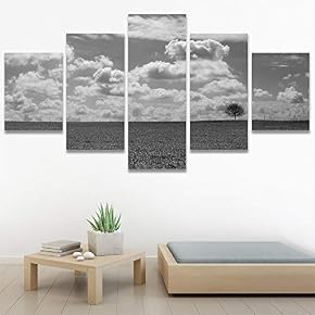 SIGNWIN 5 Panel Canvas Wall Art Duotone Forest...