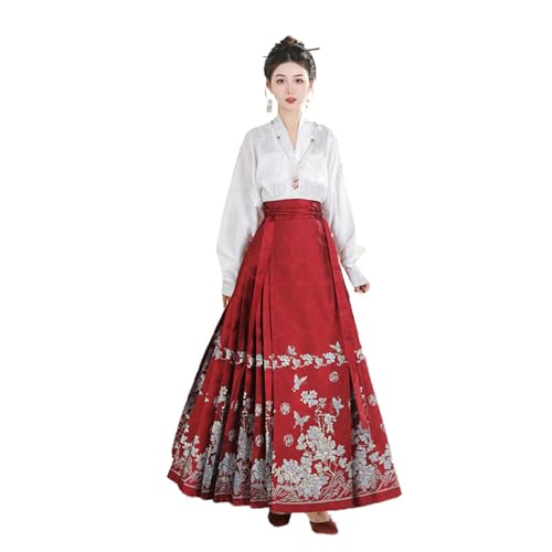 Hanfu Dynastie Ming de Danse avec Jupe Visage de Cheval Tendance Finition Premium