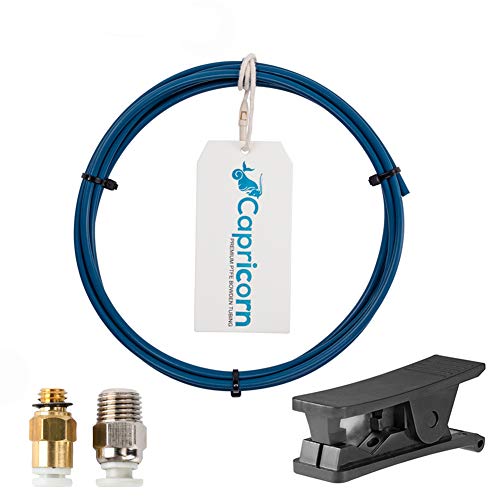 Capricorn Bowden PTFE Tubing XS-serie met PC4-M10, PC4-M6 fittingen en buizensnijder voor Creality Ender 3 / Pro Ender 5 CR-10 / 10S 3D-printer 1,75 mm gloeidraad