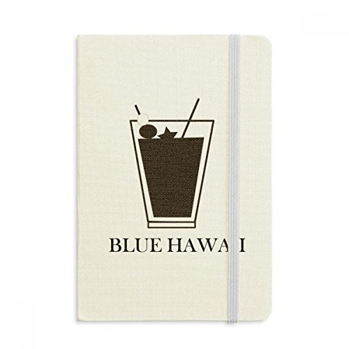 Notebook tissu classique Blue Hawaii journal A5 couverture rigide 144x210mm