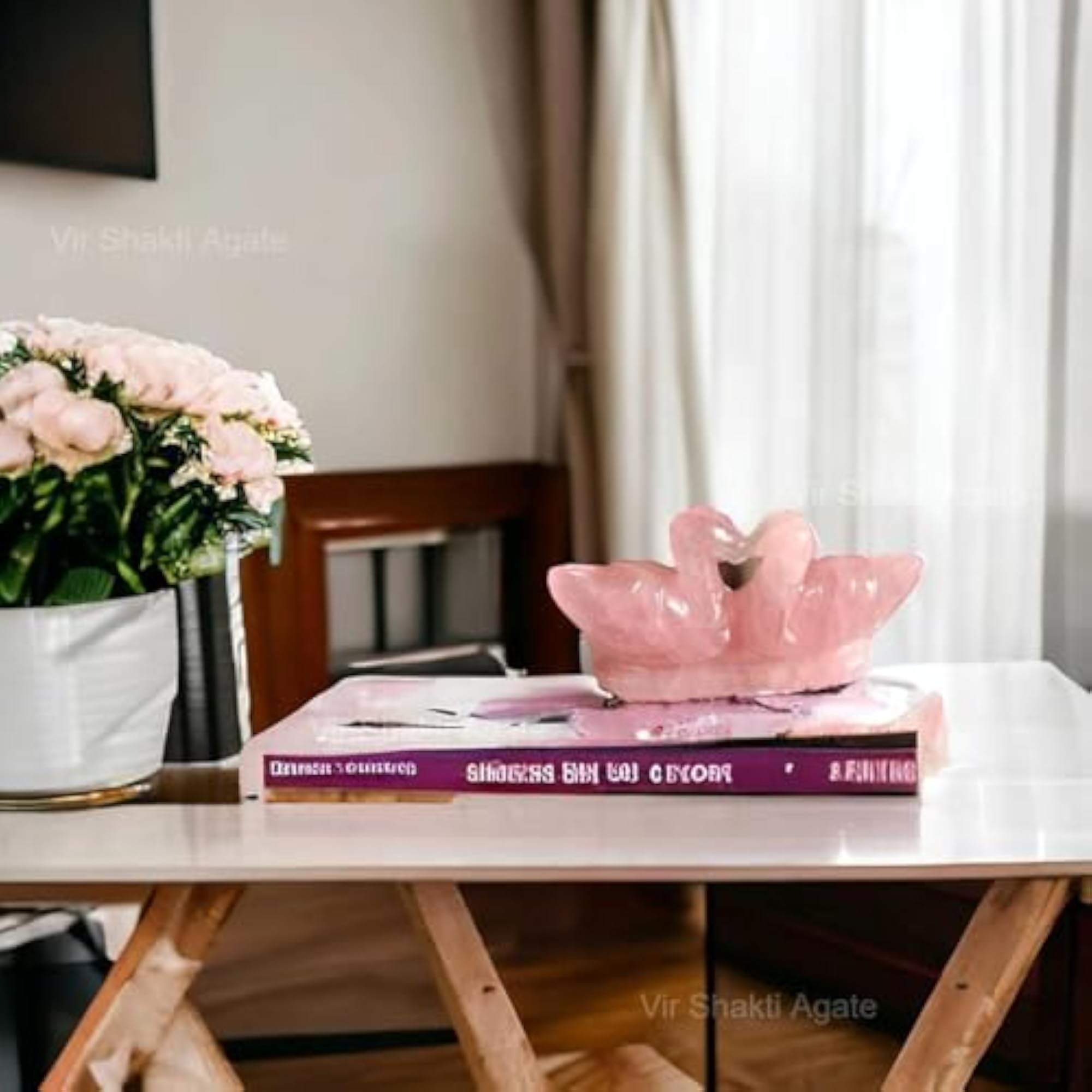 Natural Rose Quartz Crystal Healing Gems