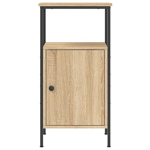 Lot de 2 tables de chevet compactes en chêne Sonoma durable - 7
