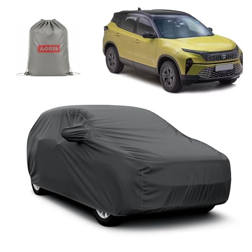 Image of AOSIS 'Waterproof' Car Cover Compatible with Tata Harrier /Harrier Ev 300 GSM Uly Coated Thick Fabric 4X4, Adjustable Belt Buckle, Elastic Grip