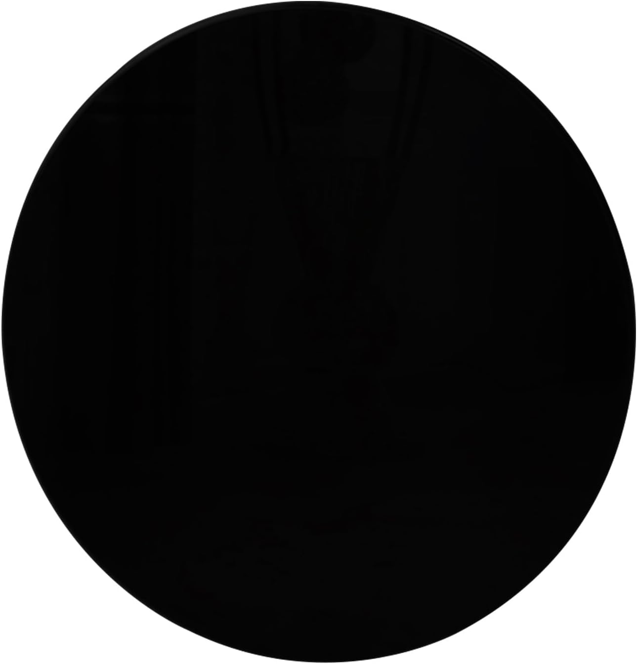 Round Tempered Glass Table Top Black, Rotating Tray Glass Serving Plate, Round Glass Top for Dining Table, Coffee Table, Home，Office, Glass and Mirror(48CM(18.8IN))