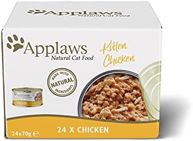 Applaws Natural Wet Kitten Food, Chicken Multipack in Jelly 70 g Tin - 4 x (6 x 70 g) Tins