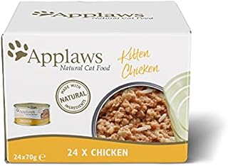 Applaws Natural Wet Kitten Food, Chicken Multipack in Jelly 70 g Tin - 4 x (6 x 70 g) Tins