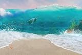SADFA 5x3ft Blue Seawater Backdrop Underwater Turtle Sea Waves Under The Sea Backdrops Tropical Beach Background Children Ocean Theme Birthday Baby Shower Party Supplies Banner Photo Booth Props