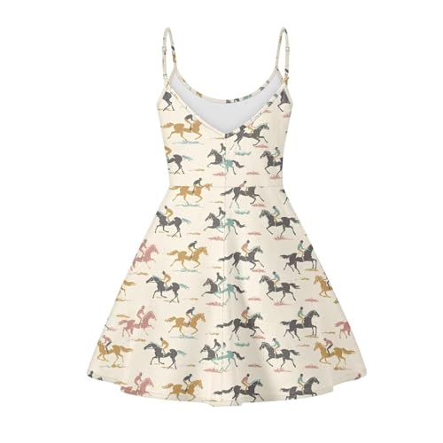 Image of Biyejit Women Casual Loose Dress Strap Long Summer Beach Swing Dress