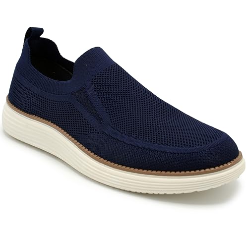 AKADEMIKS Mens Olney Knit Slip on, Comfortable Lightweight Casual Shoes for Easy Wear