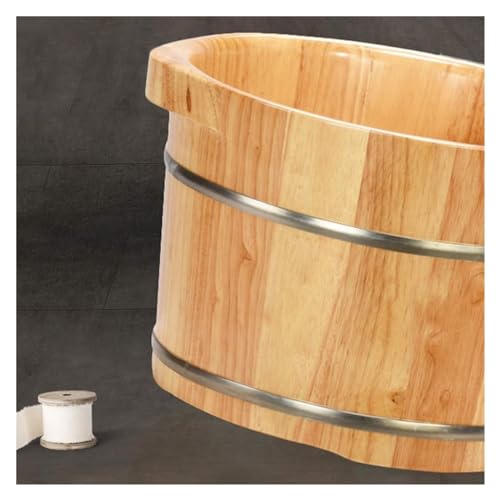 Tina para pies de madera maciza con tapa y masaje miniatura 6