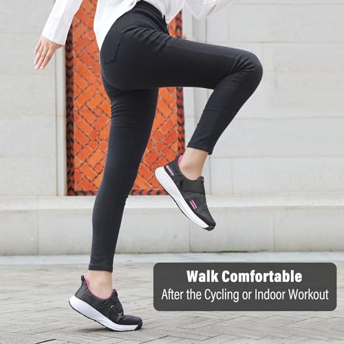 Image of Kyedoo Men's Indoor Cycling Shoes Compatible with SPD Cleats, Comfortable Walkable Bike Shoes, Cleats Included