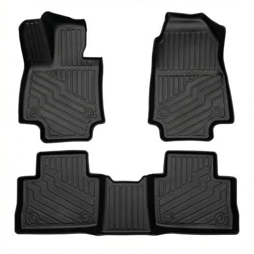 RAV4 Floor Mats Compatible with 2025 2024 2023 2022 2021 2020 2019 Toyota RAV-4，All Weather Protection Waterproof Durable Anti-Slip Odorless Custom-fit TPE Floor Liner Front and Rear Row Set