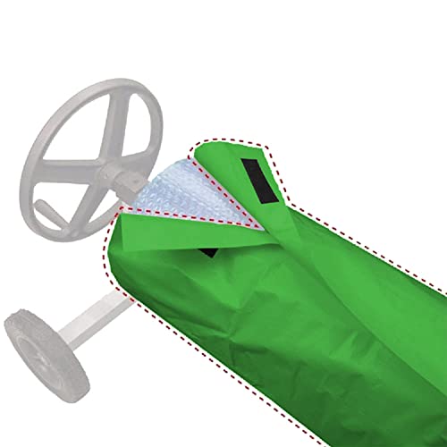 WOKEZ Cubierta protectora solar para piscina, rollo de piscina al aire libre, protector impermeable, cubierta de pantalla solar para piscinas, manta solar sobre el suelo y piscinas enterradas, verde,
