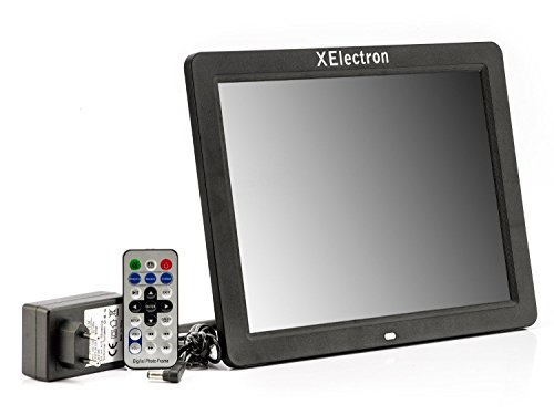 Image of XElectron 12 inch IPS LED Digital Photo Frame with HD Display, Auto-Rotate, Play Photos, Videos, Music and Slideshow with SD Card, USB Ports (Black)