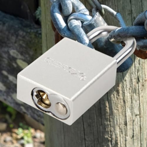 Image of SEPOX Ultra-Durable & Anti-Rust Outdoor Sliver Aluminum Padlock - 38mm 1-1 /2 inch with Long Shackle & 3 Big Different Keys Ideal for Gate, Storage, Locker, Fence and Lock-Out