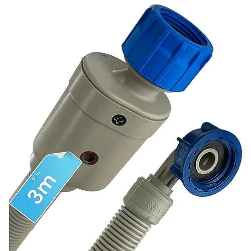 DL-pro Aquastop - Manguera de entrada universal para lavadora y lavavajillas, 25 °C, color gris