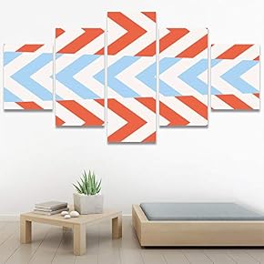 SIGNWIN 5 Panel Canvas Wall Art Modern Art...