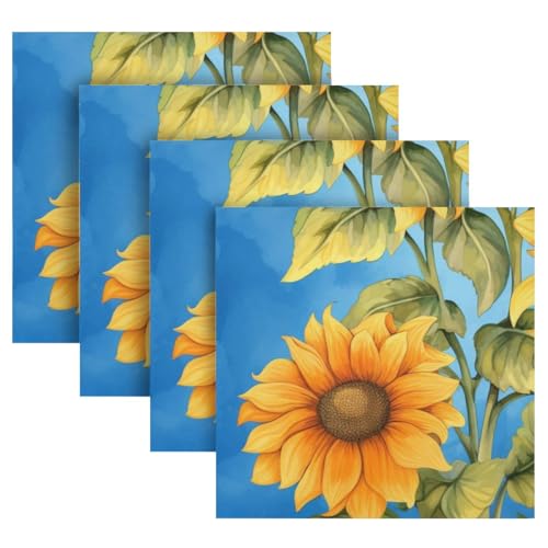 Servilletas de tela cuadradas 20x20 in azul girasol pack 6 miniatura 7