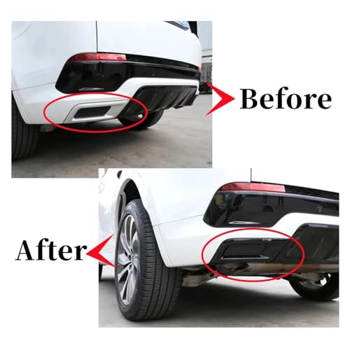 Garganta trasera tubo de escape protector adhesivo Discovery Sport negro 2