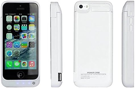 SERVISE4U white 4200mah detachable External Rechargeable Battery Charger Backup Case Cover For Iphone 5 /5c/5s