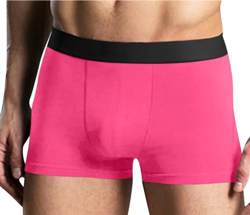 Knaughty Knickers Breedable Stamp Mens Pink Boxer Briefs Stretchy No Fly with Sexy Colorful Design2