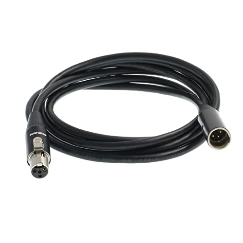 Câble audio pour Shure SM-93 HangTon TA4F robuste avec connecteurs plaqués