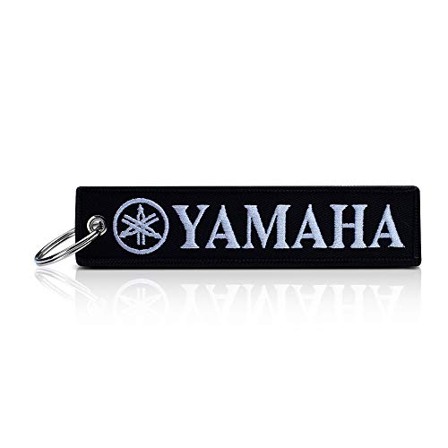 JIYUE 1pack Embroidered Tag Keychain Key Ring for Yamaha Car Motorcycles Bike Biker Key Chain Bag Phone ChainAccessories Gifts