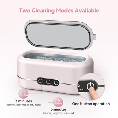 Image of Miorcols Ultrasonic Cleaner Machine for Jewelry,48KHz with 2 Cleaning Modes