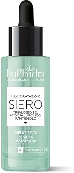 Euphidra Maxi Hydration Serum with Trehalose 5% - Hyaluronic Acid - Panthenol Tones and Protects