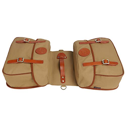 Tourbon Bike Pannier Bags Waterproof Bicycle Rear Rack Tail Bag - Canvas And Leather #TOP3