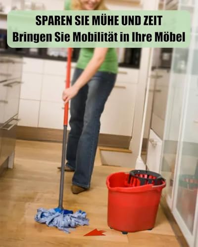 TRVL FIELDER Ruedas para muebles y electrodomésticos, universales, giratorias en 360°, 2.4 pulgadas, ruedas de acero autoadhesivas, para muebles pequeños, 4 unidades (negro) - imagen 8